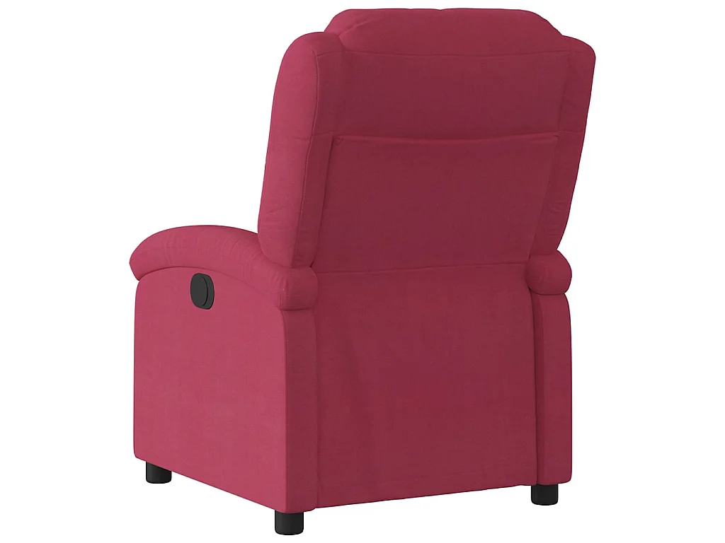 Fauteuil inclinable électrique-Chaise de relax-Fauteuil salon rouge bordeaux velours SHL5435