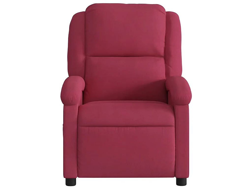 Fauteuil inclinable électrique-Chaise de relax-Fauteuil salon rouge bordeaux velours SHL5435