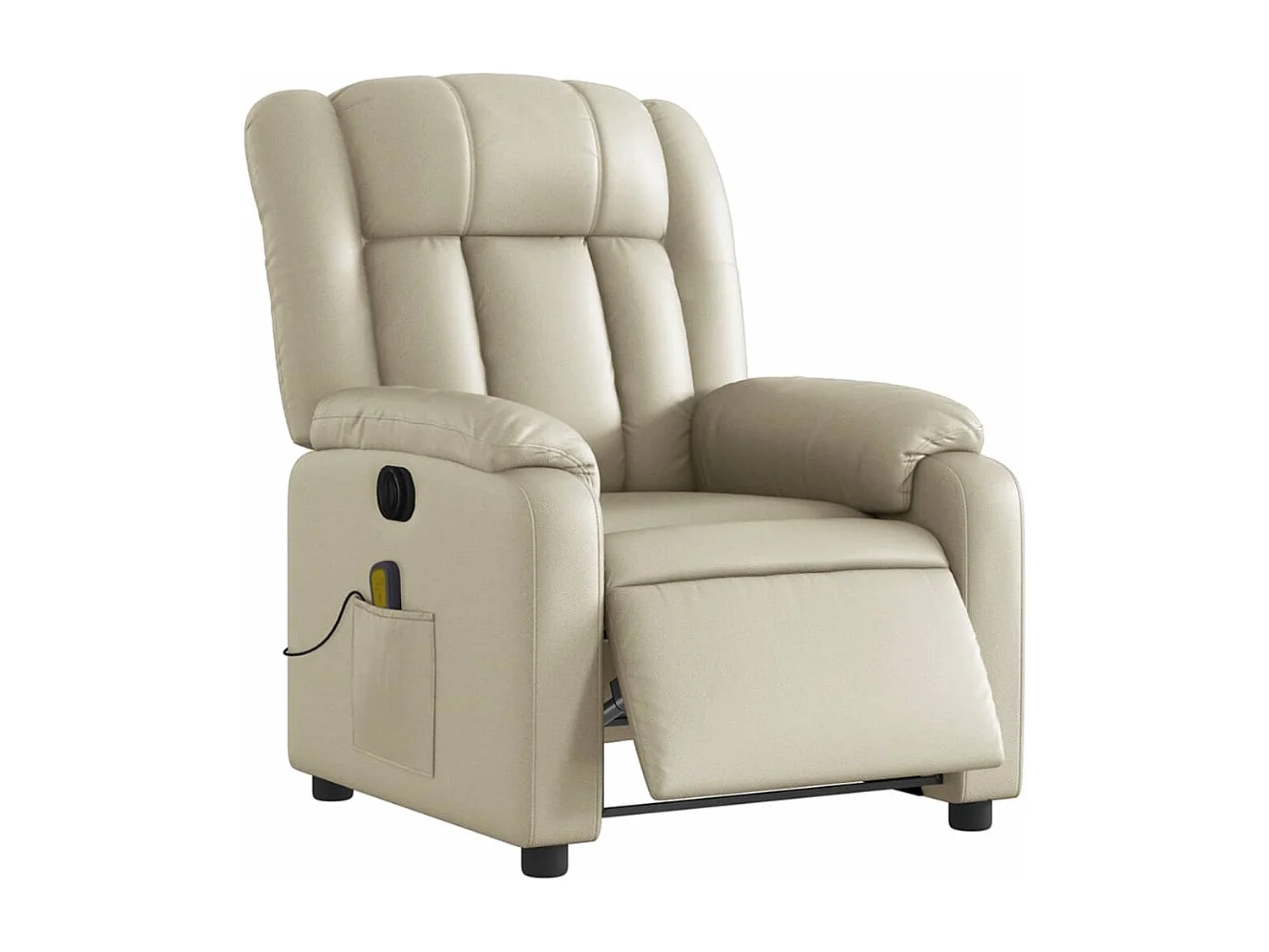 Fauteuil inclinable électrique-Fauteuil de massage de Salon crème similicuir SHL4873