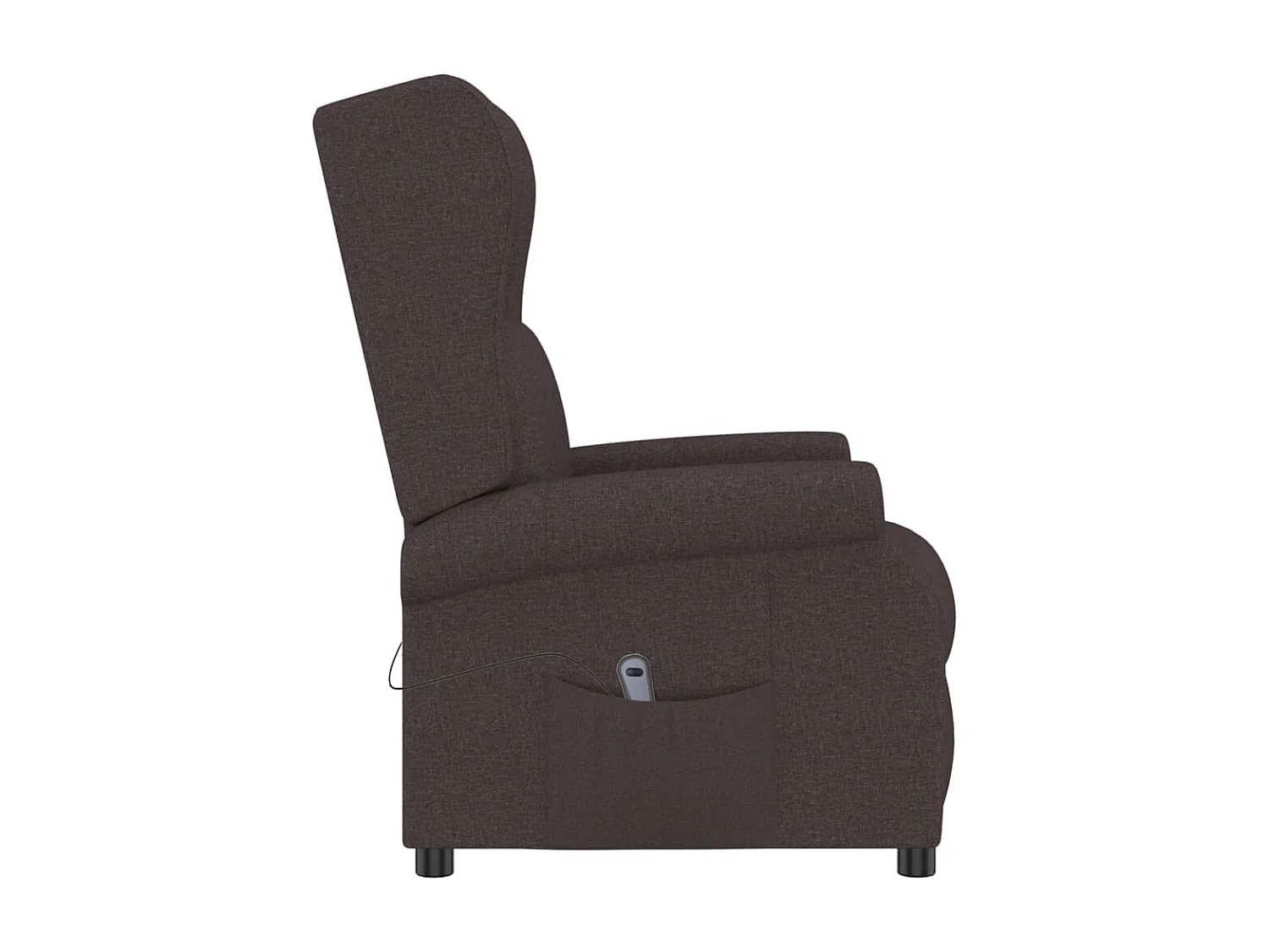 Fauteuil inclinable électrique-Chaise de relax à oreilles marron foncé tissu SHL3372