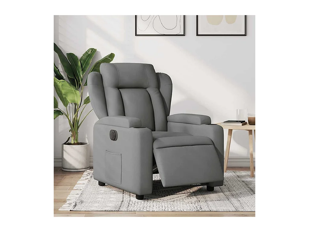 Sillón de relax | Silla | Sillón reclinable eléctrico de tela gris oscuro SHL8720