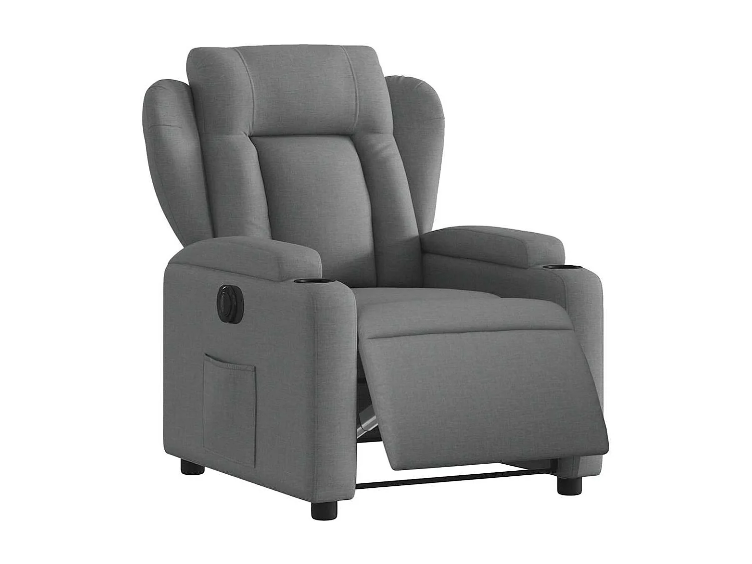 Relaxsessel Elektrisch | Lounge Sessel indoor Dunkelgrau Stoff SHL38003