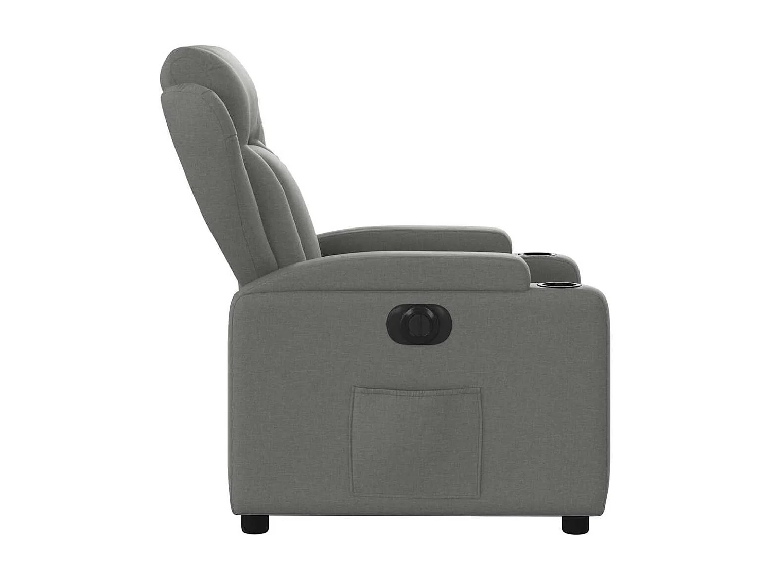 Relaxsessel Elektrisch | Lounge Sessel indoor Dunkelgrau Stoff SHL38003
