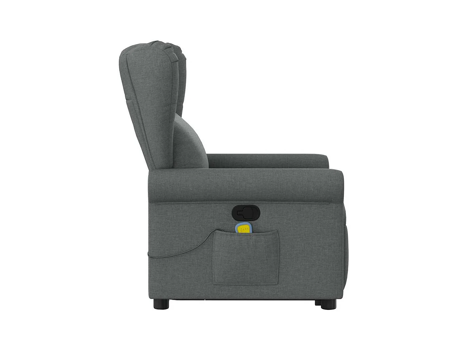 Silla de masaje reclinable de pie de tela gris oscuro SHL5630
