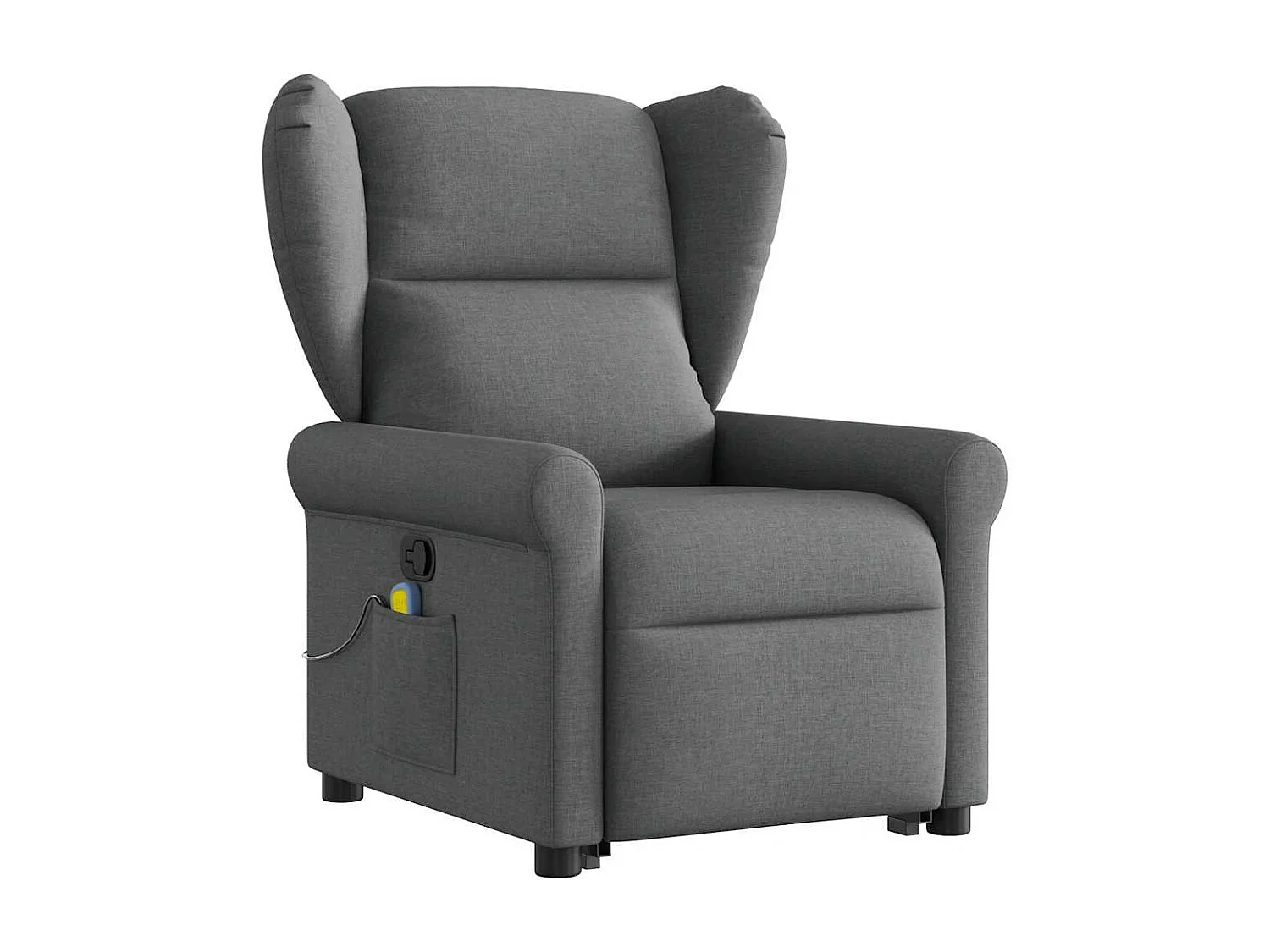 Fauteuil inclinable-Chaise de relax-Fauteuil de Massage Gris foncé Tissu SHL1831