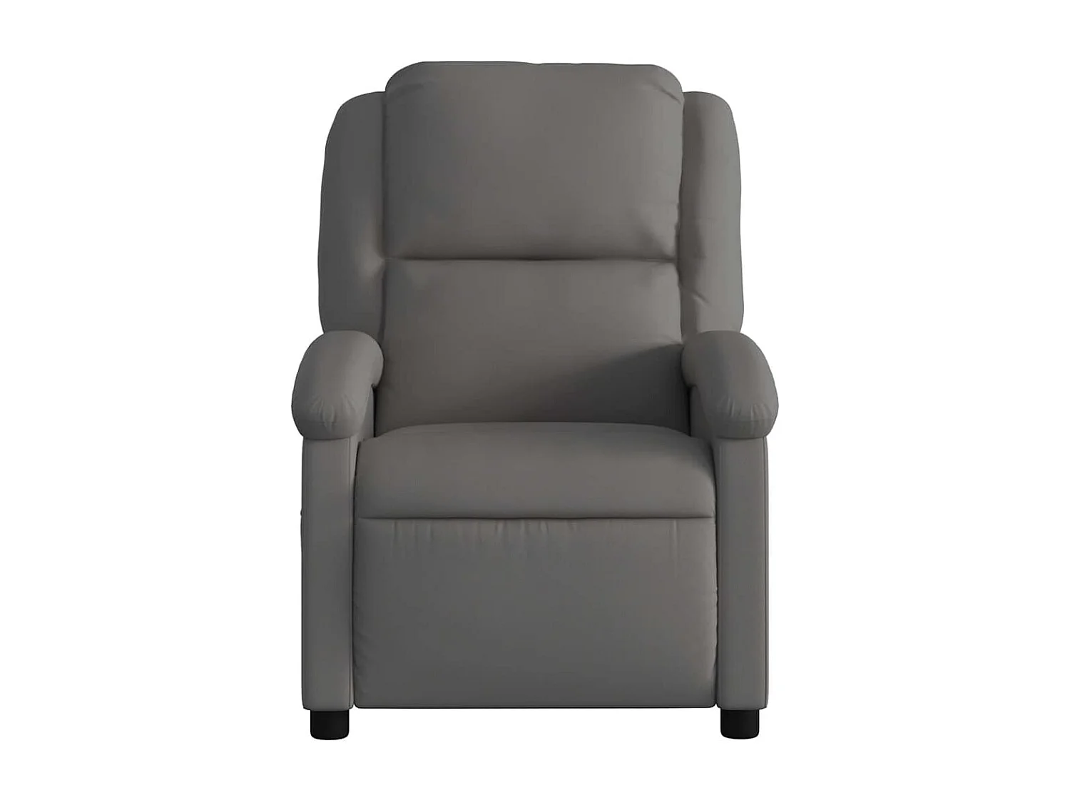 Fauteuil inclinable-Chaise de relax-Fauteuil de Massage gris cuir véritable SHL2968