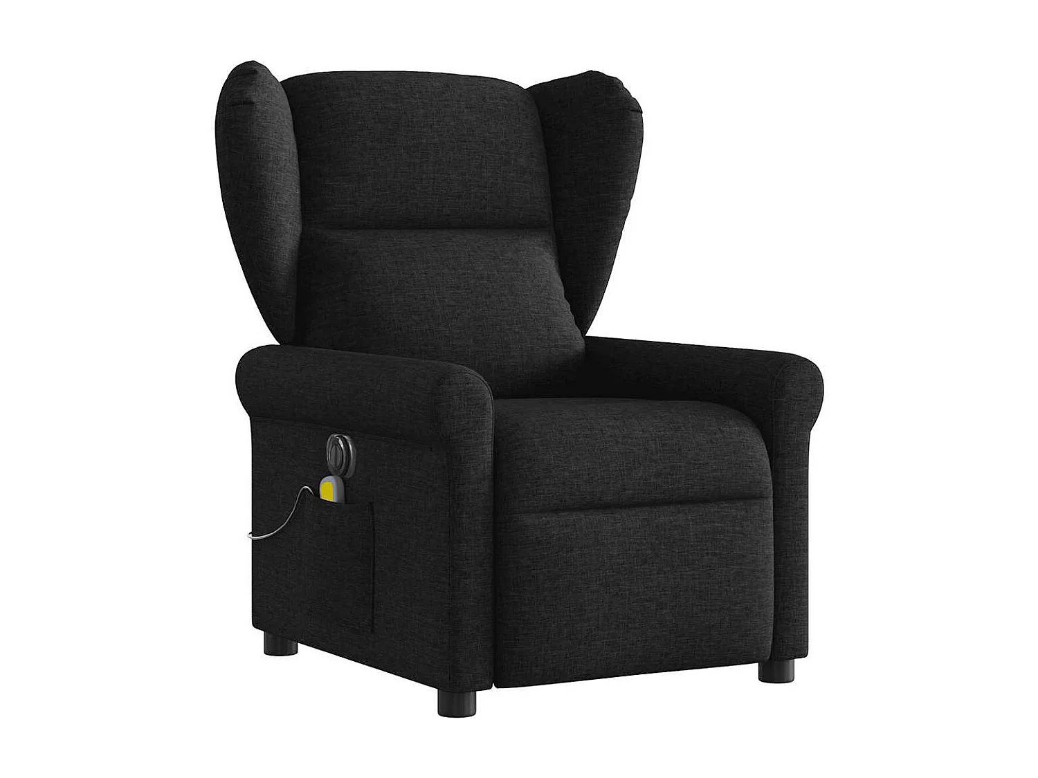 Fauteuil inclinable électrique-Fauteuil de massage de Salon Noir Tissu SHL1257