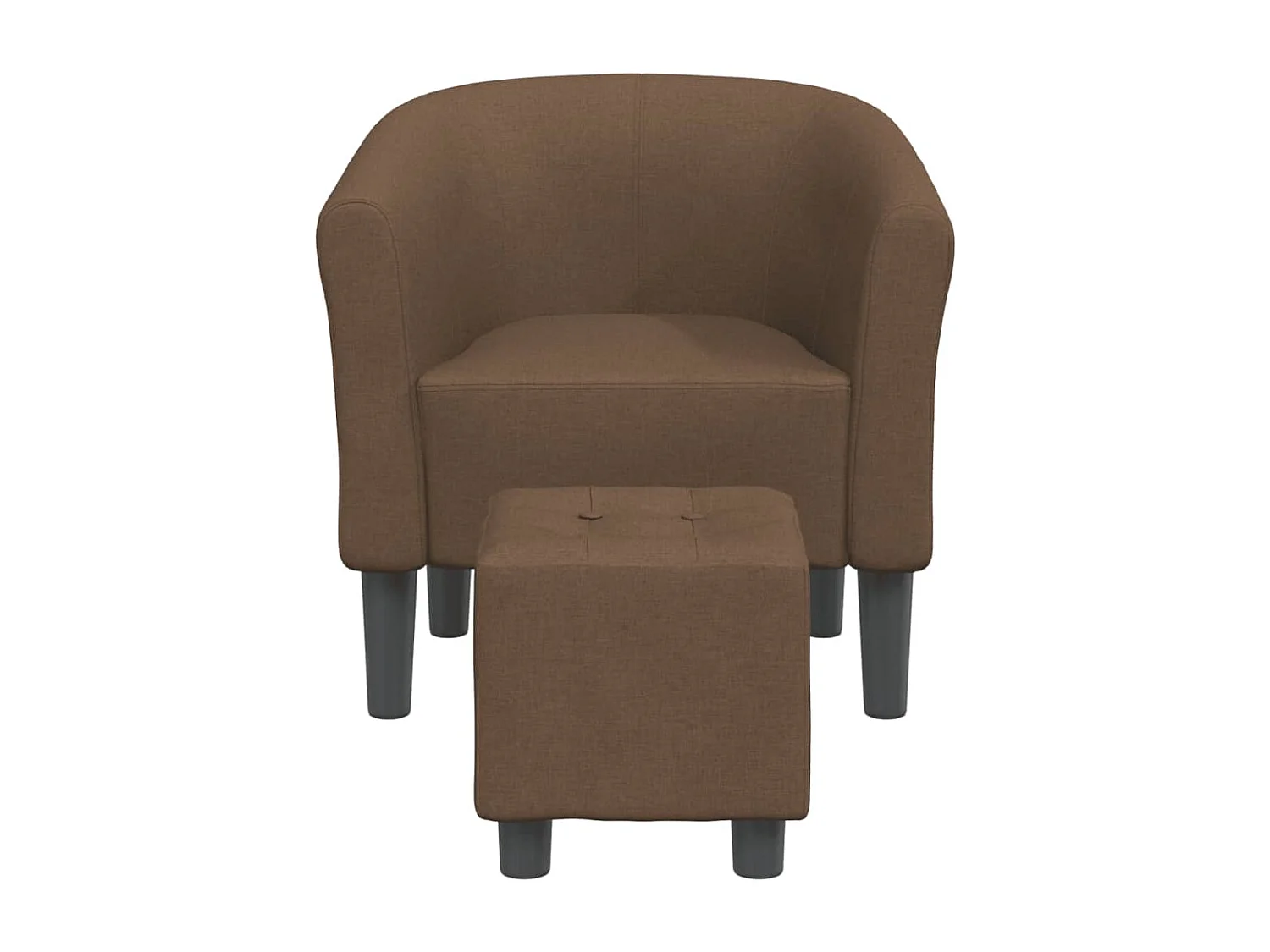 Relaxsessel | Clubsessel mit Fußhocker Braun Stoff SHL4072