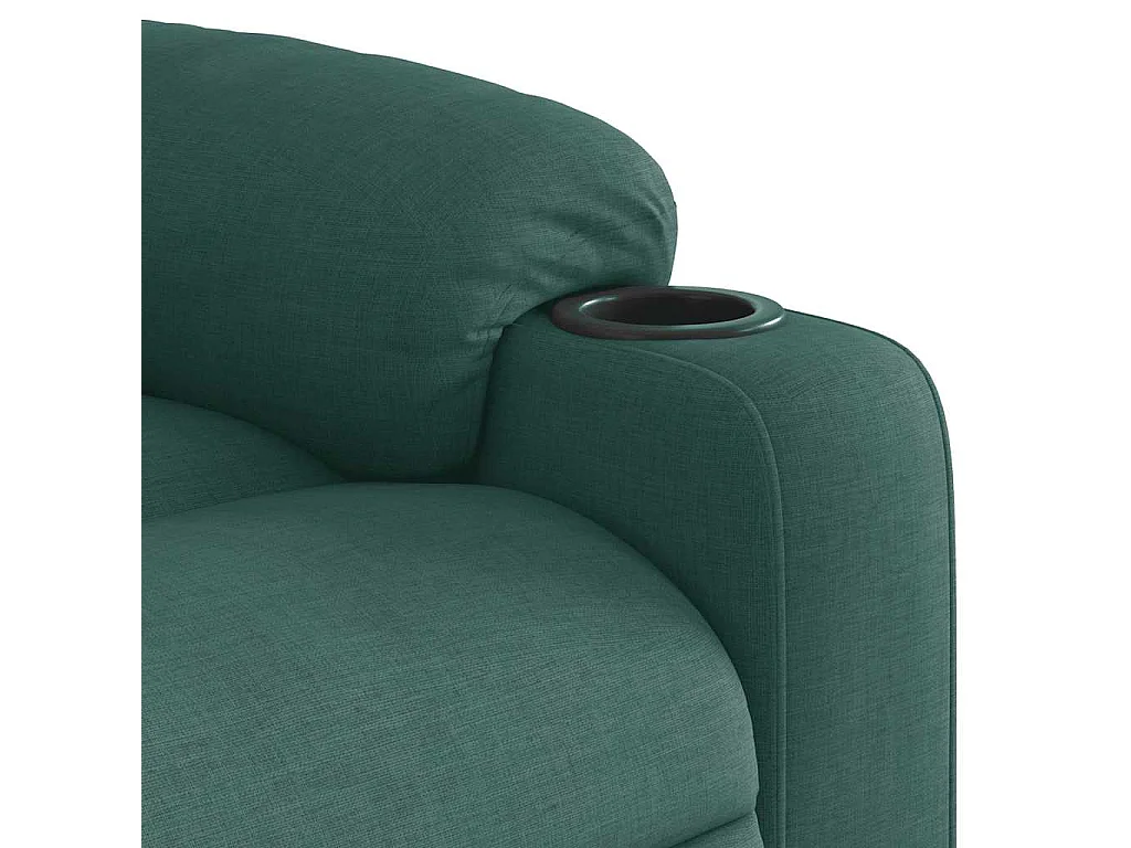 Fauteuil inclinable-Chaise de relax-Fauteuil de Massage Vert foncé Tissu SHL3553