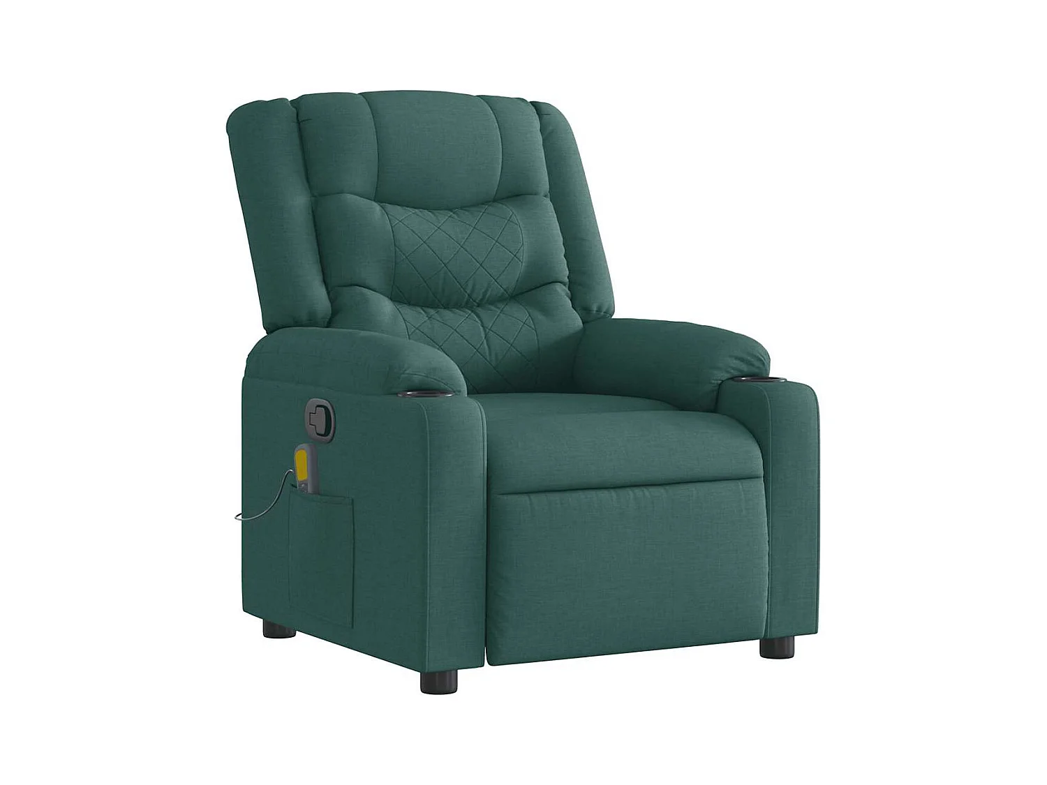 Sillón de salón | Silla | Sillón de masaje reclinable de tela verde oscuro SHL3313
