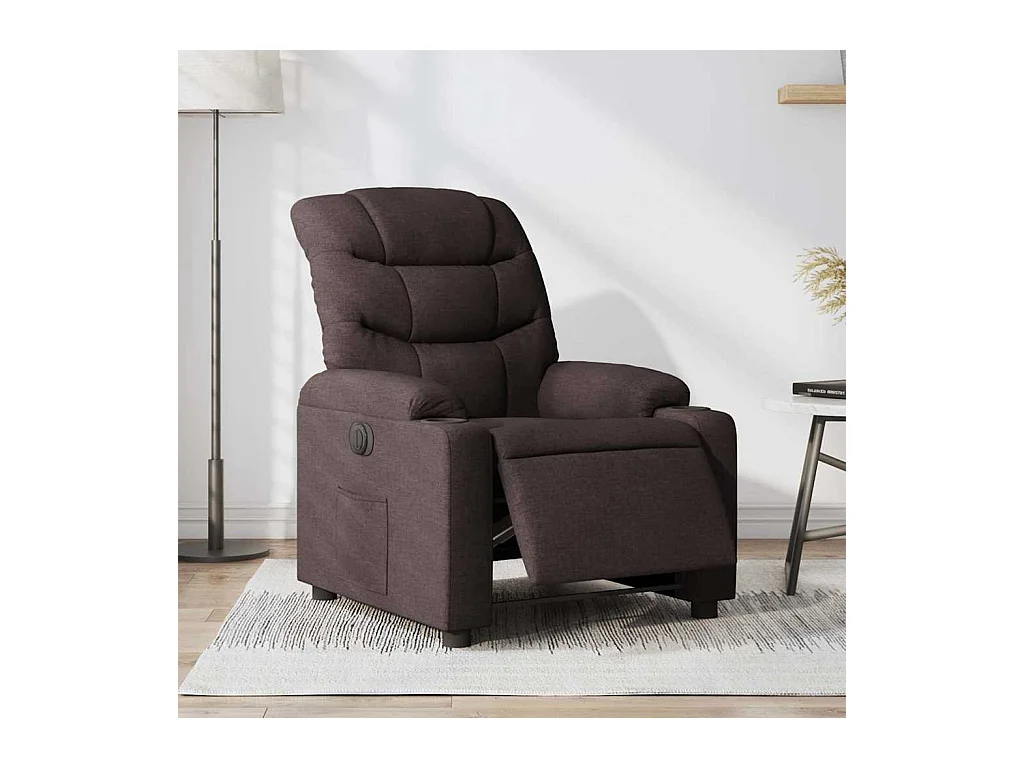 Sillón de relax | Silla | Sillón reclinable eléctrico tela marrón oscuro SHL3371