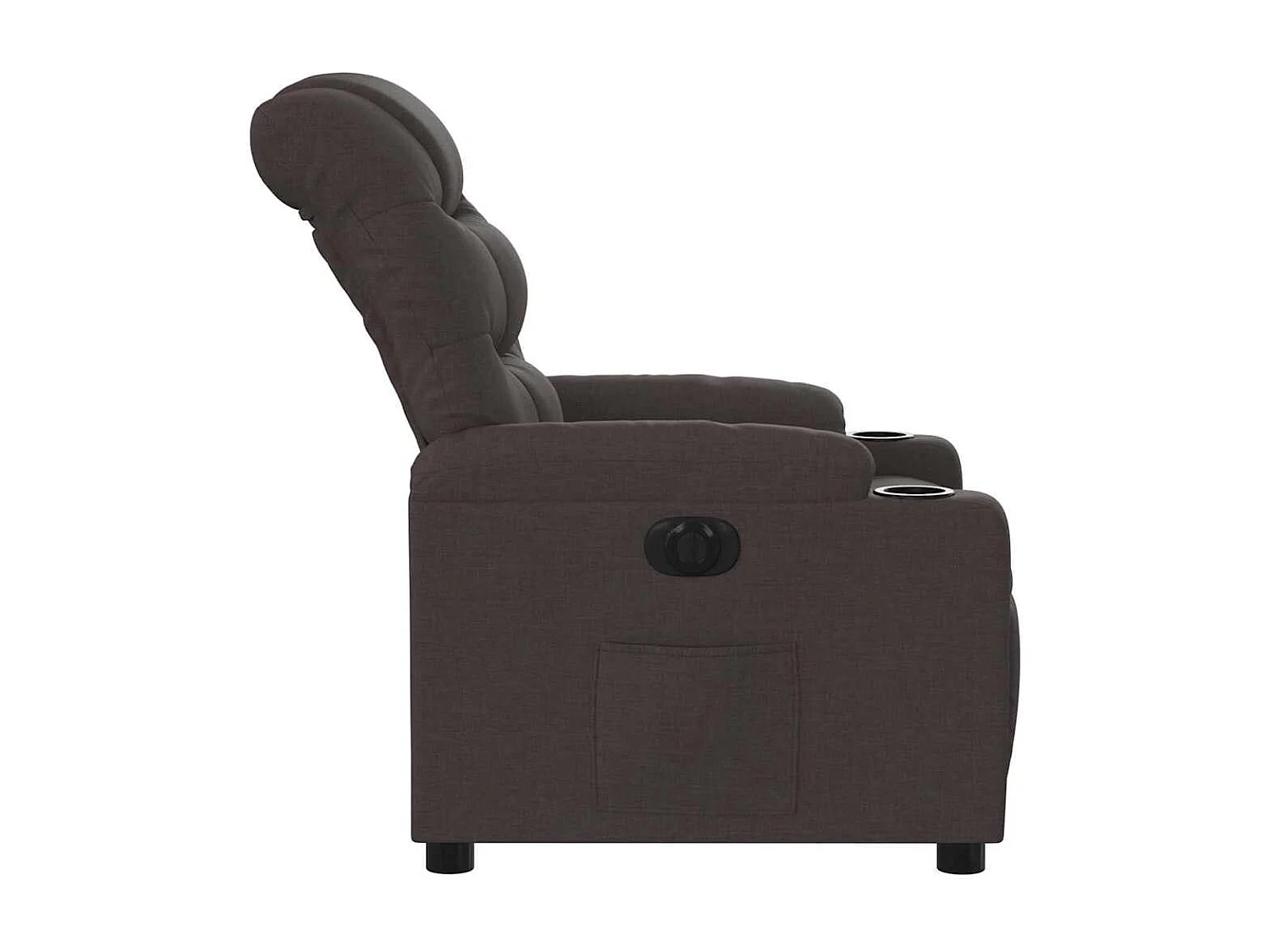 Relaxsessel Elektrisch | Lounge Sessel indoor Dunkelbraun Stoff SHL69581