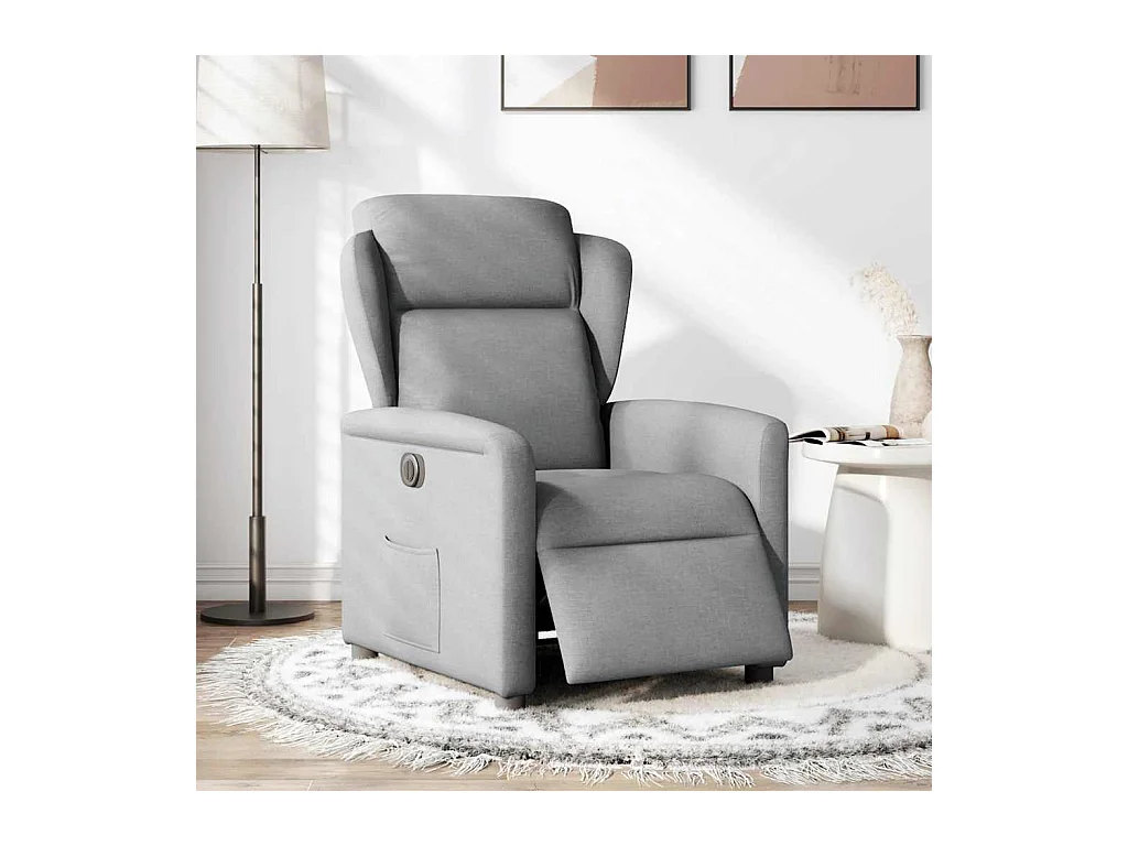 Sillón de relax | Silla | Sillón reclinable eléctrico tela gris claro SHL8719