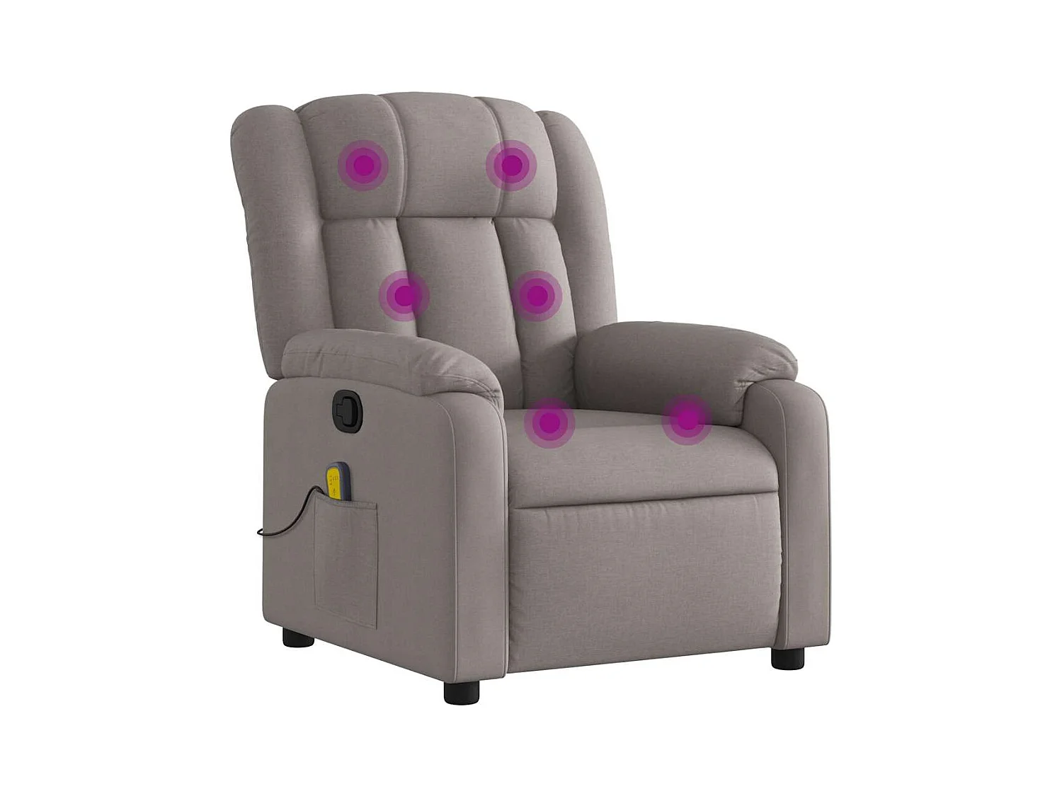 Fauteuil inclinable-Chaise de relax-Fauteuil de Massage Taupe Tissu SHL2625