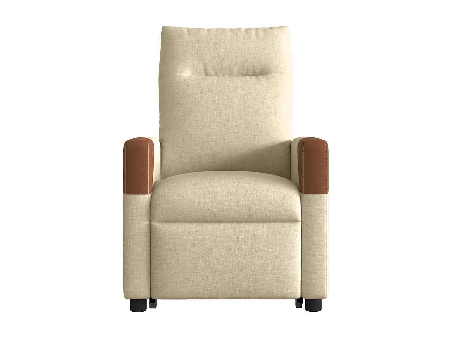 Relaxsessel | Lounge Sessel für Wohnzimmer mit Aufstehhilfe Creme Stoff SHL12264
