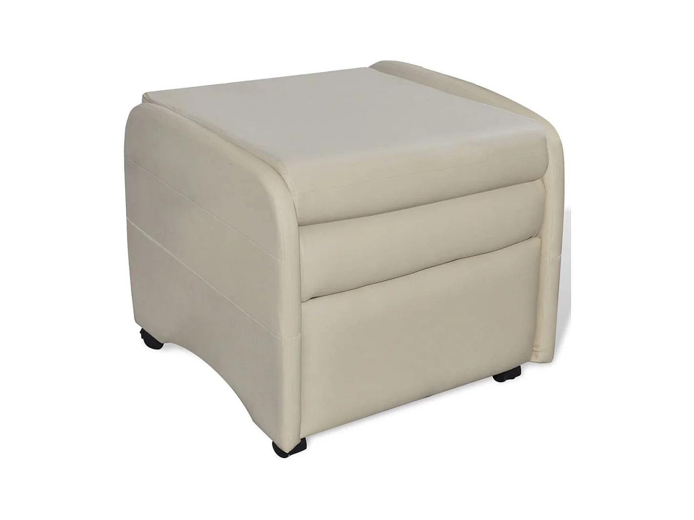 Poltrona Confortável | Poltrona reclinável em couro artificial creme SHL452359