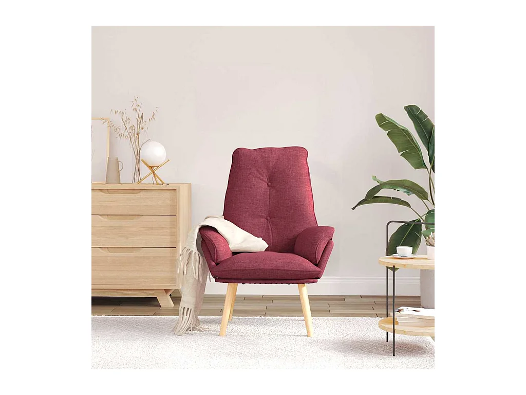 Sillón de relax | Silla Relax | Sillón de salón Rojo vino tinto 69x74x93 cm tela SHL6655