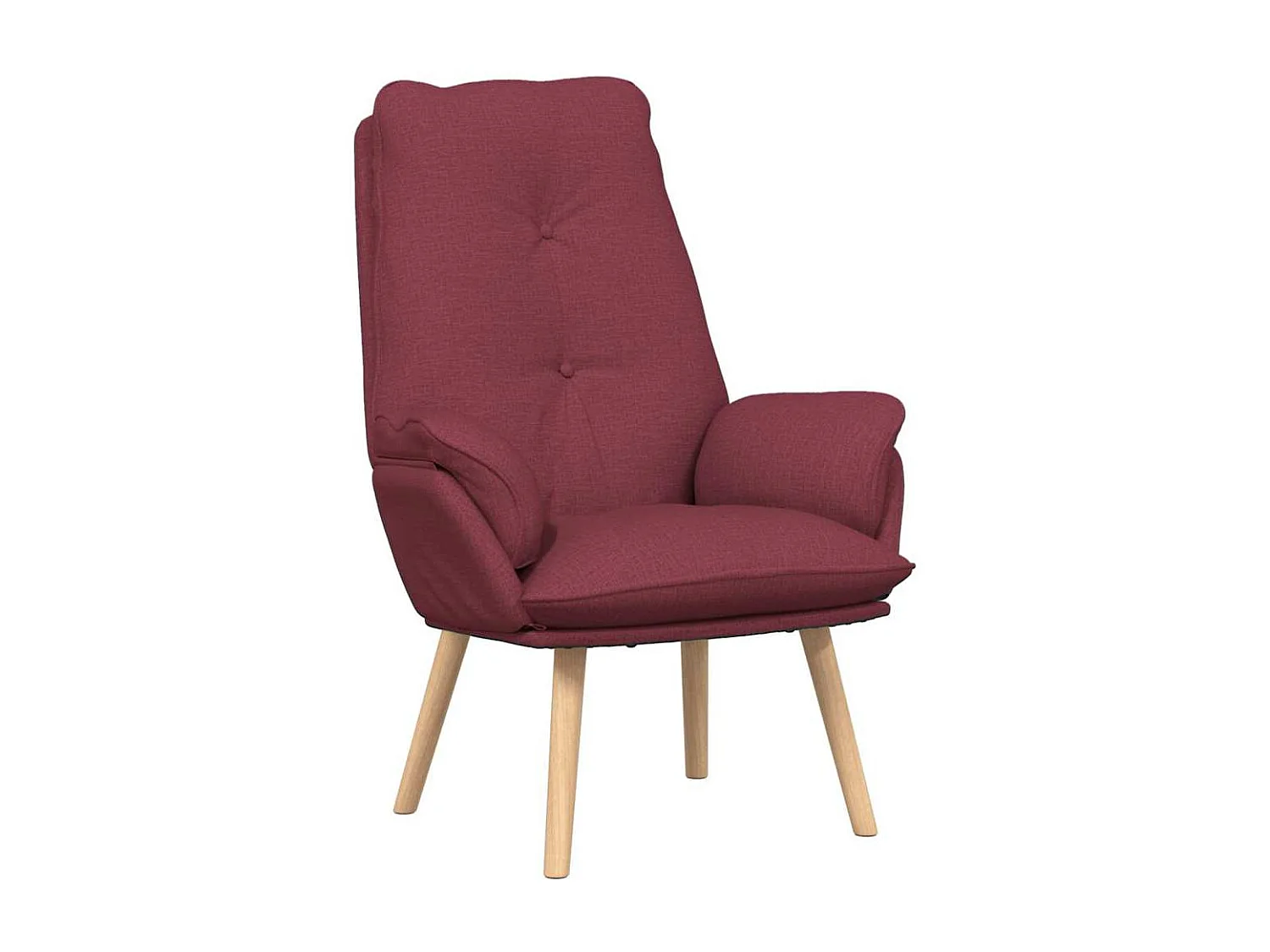 Relaxsessel | Lounge Sessel für Wohnzimmer Weinrot 69x74x93 cm Sherpa-Stoff SHL64413