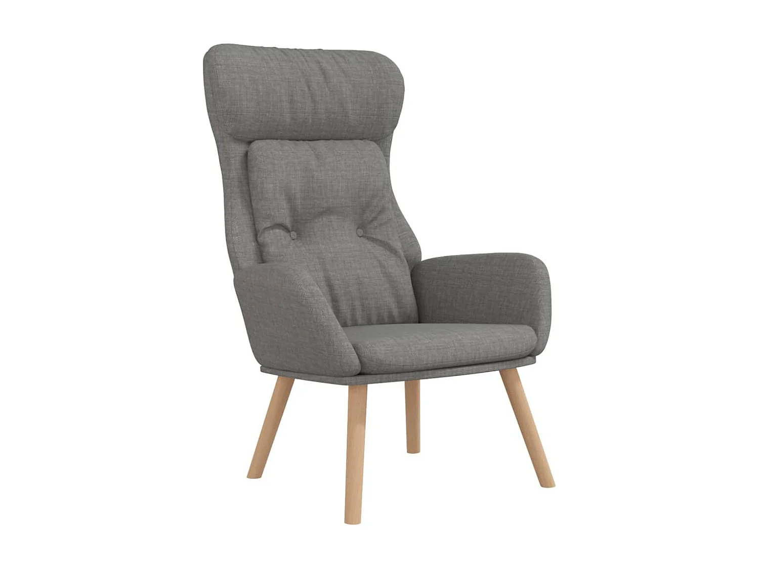 Sillón de relax | Silla de relax con taburete tela gris claro SHL4696