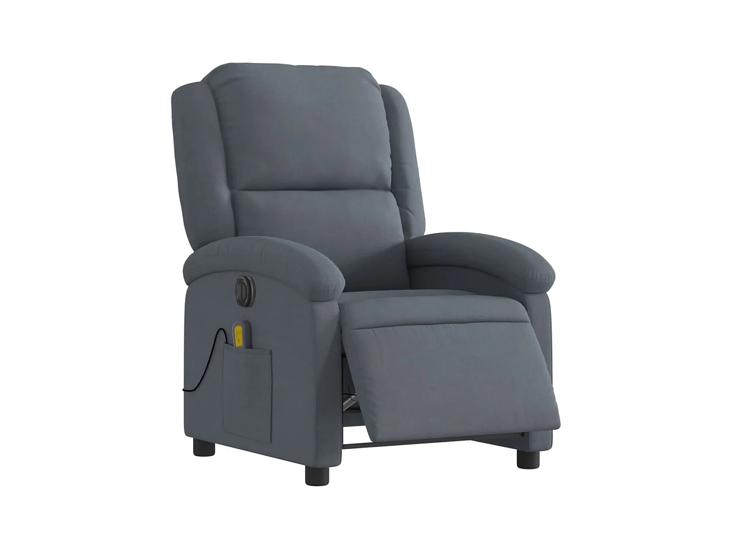 Sillón de relax | Sillón reclinable de masaje eléctrico terciopelo gris oscuro SHL7364
