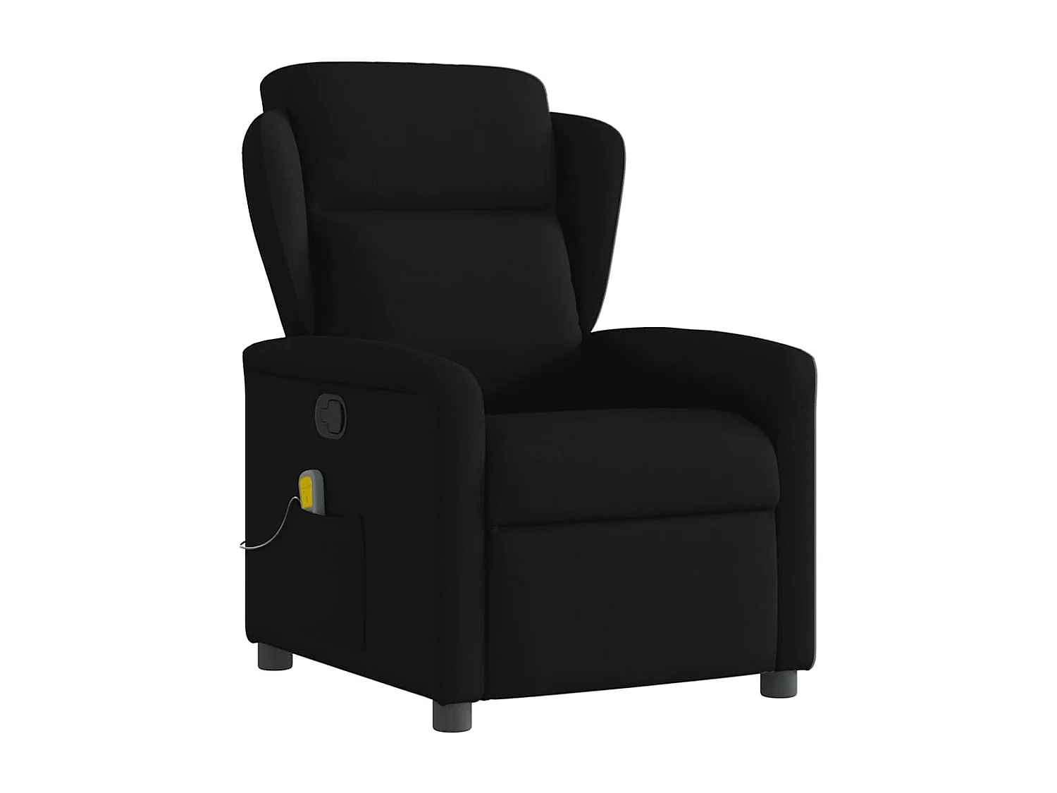 Fauteuil inclinable-Chaise de relax-Fauteuil de Massage Noir Tissu SHL4915
