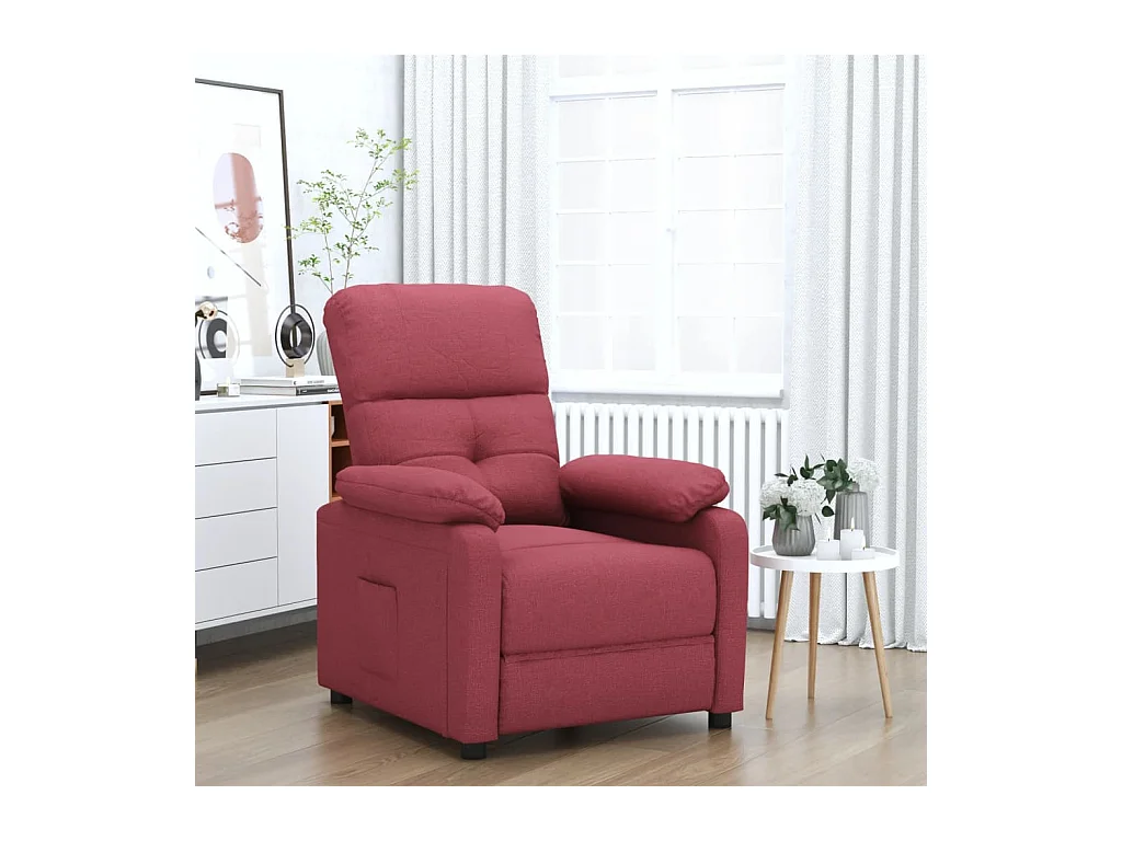 Sillón de relax | Silla | Sillón reclinable de tela rojo tinto SHL2873