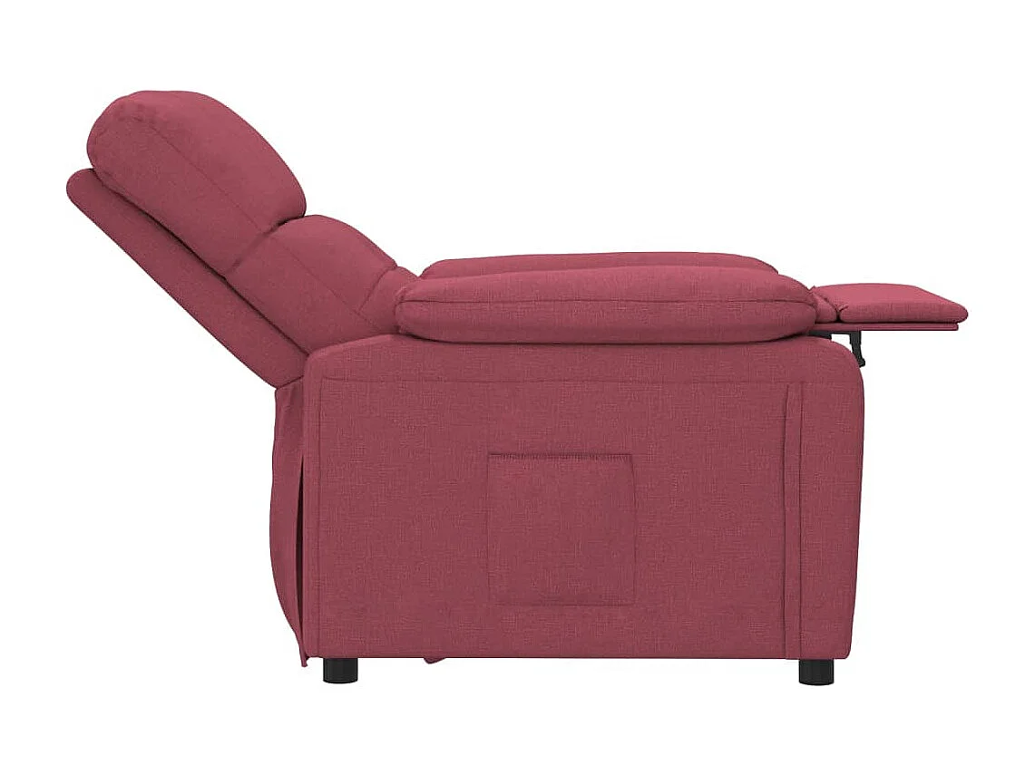 Relaxsessel | Lounge Sessel für Wohnzimmer Weinrot Stoff SHL48254