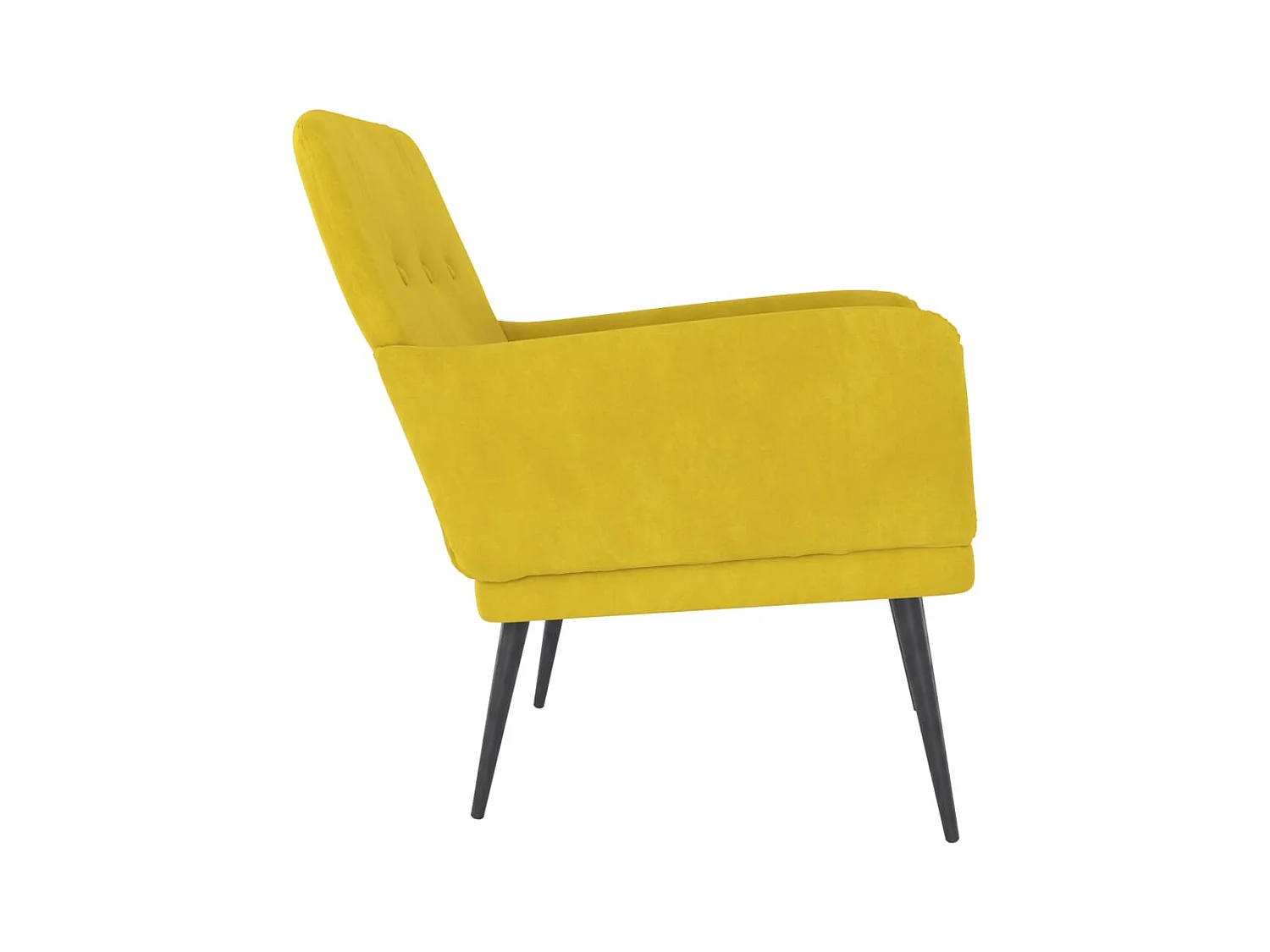 Sillón de salón | Silla de relax | Sillón de terciopelo amarillo 62x79x79 cm SHL9293
