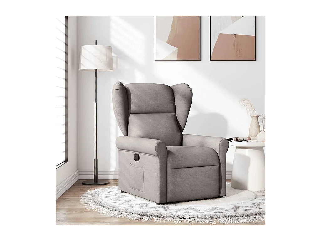 Sillón de relax | Silla | Sillón reclinable de tela gris taupe SHL2487