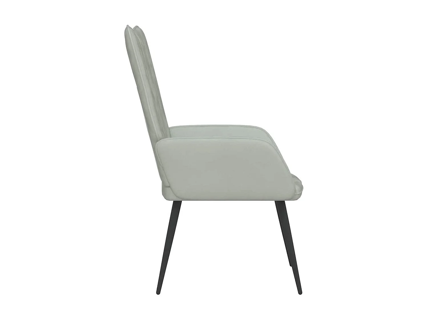 Sillón de relax | Silla de relax de terciopelo gris claro SHL5353