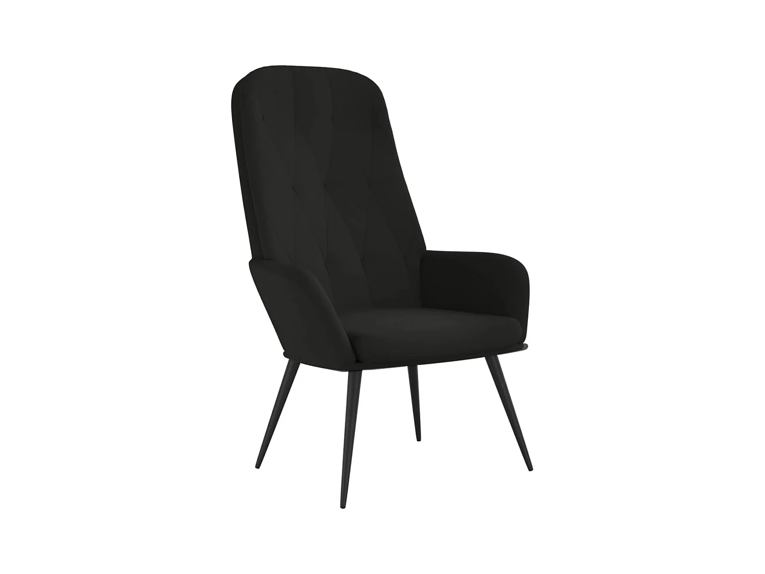 Chaise de relaxation-Fauteuil de Salon Noir Velours SHL2617