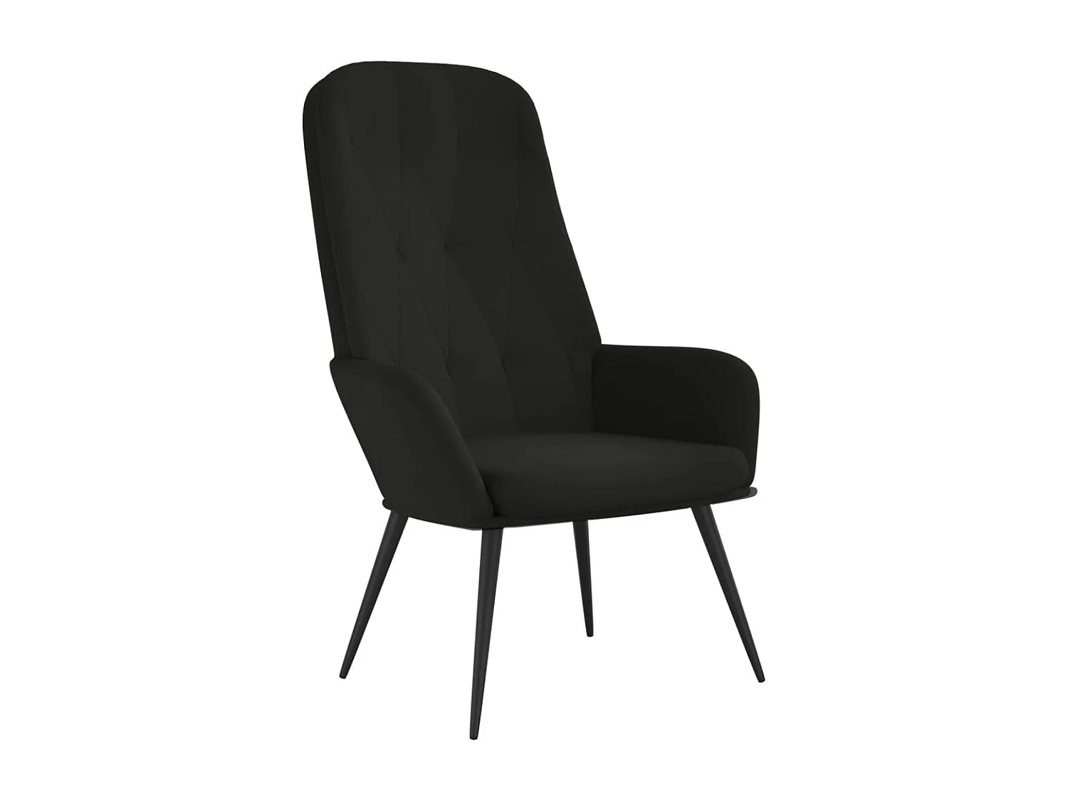 Relaxsessel | Lounge Sessel Schwarz Samt SHL67473