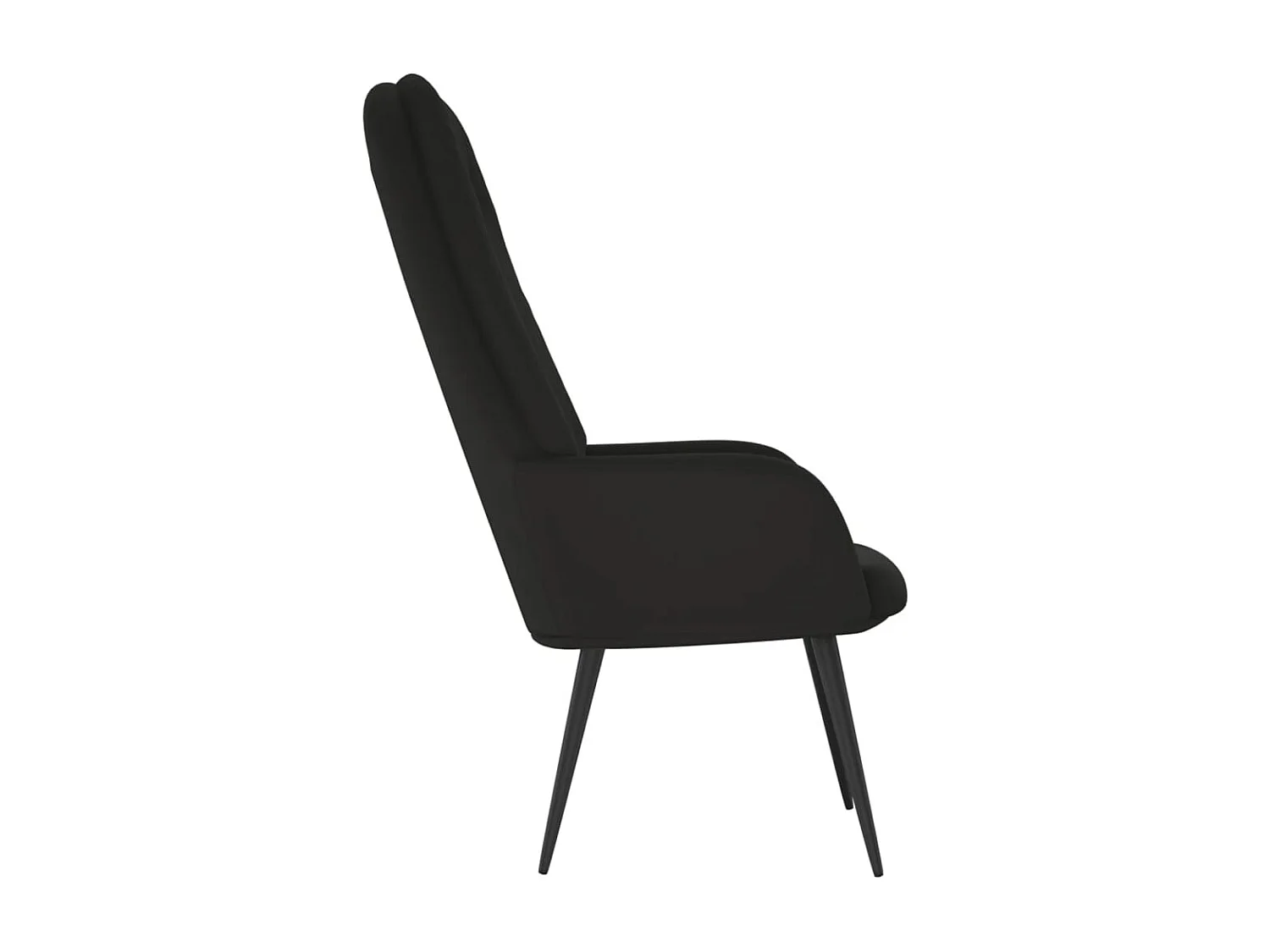 Relaxsessel | Lounge Sessel Schwarz Samt SHL67473