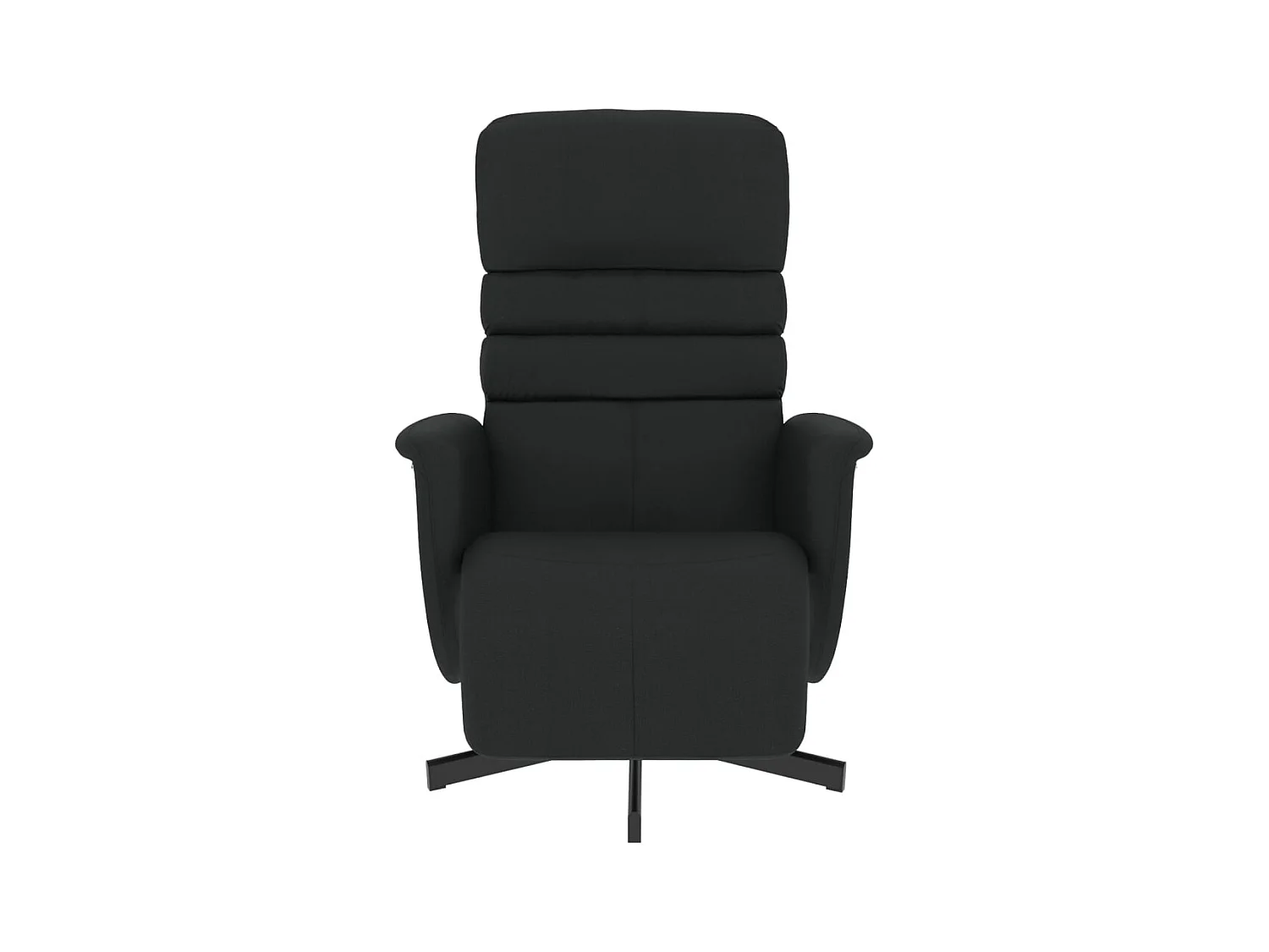 Sillón de relax | Sillón reclinable con reposapiés cuero sintético negro SHL6640