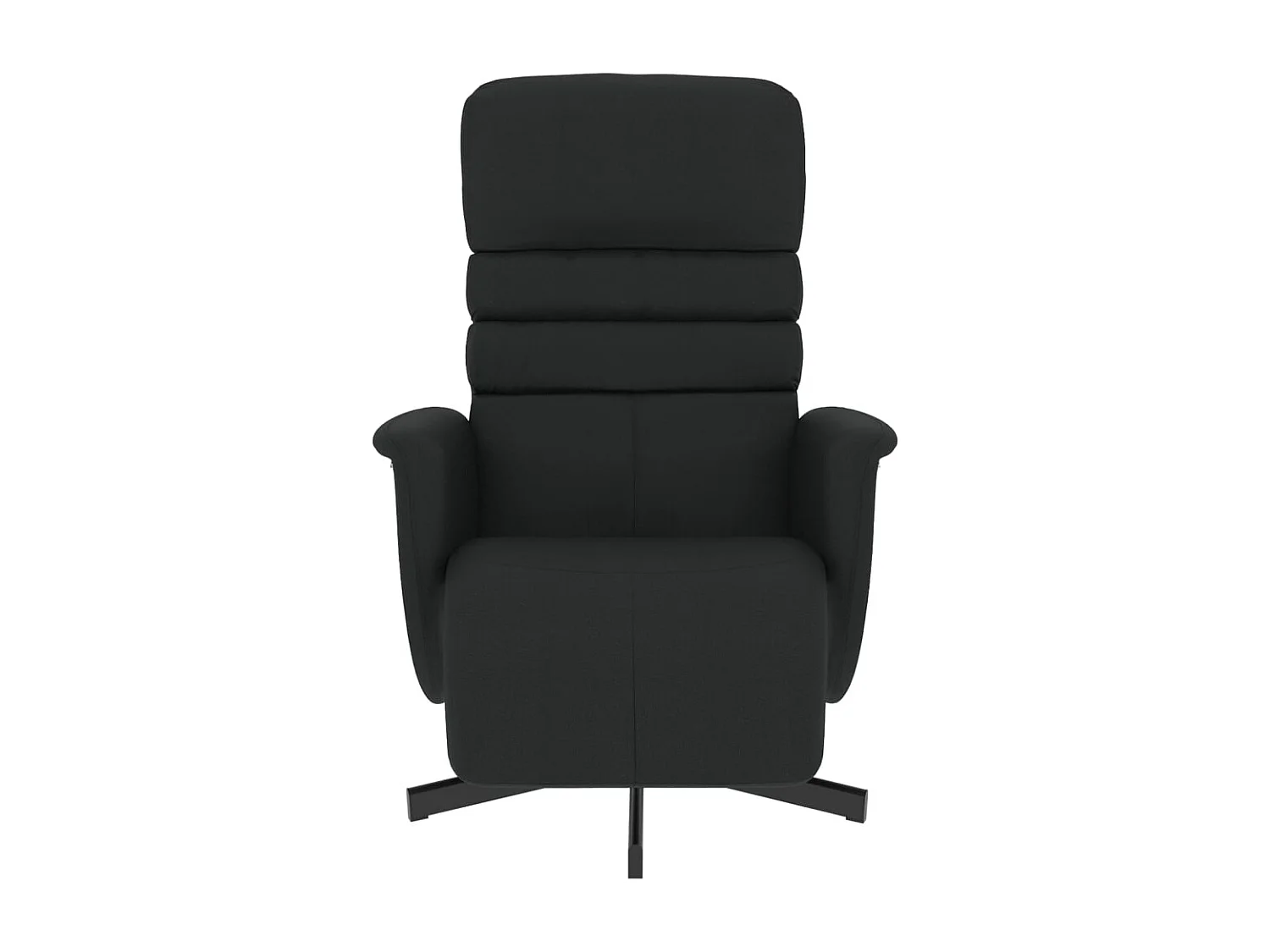 Relaxsessel | Lounge Sessel für Wohnzimmer mit Fußteil Schwarz Kunstleder SHL69626