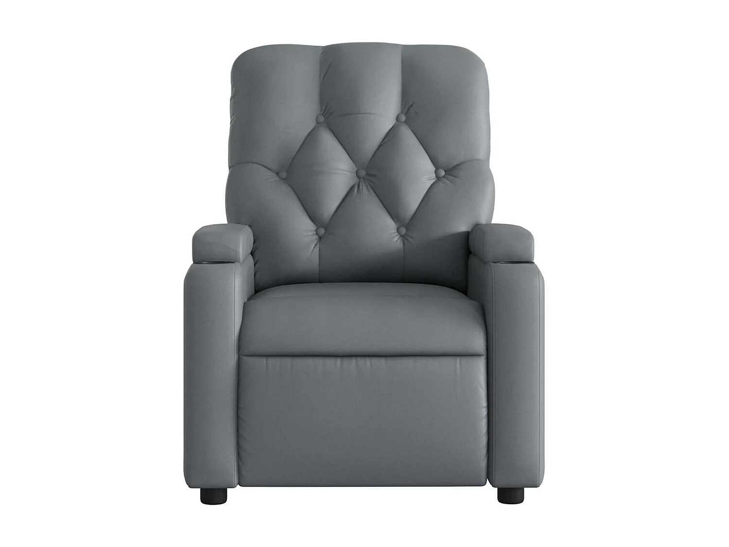 Sillón de salón | Silla | Sillón de masaje reclinable eléctrico cuero sintético gris SHL2796