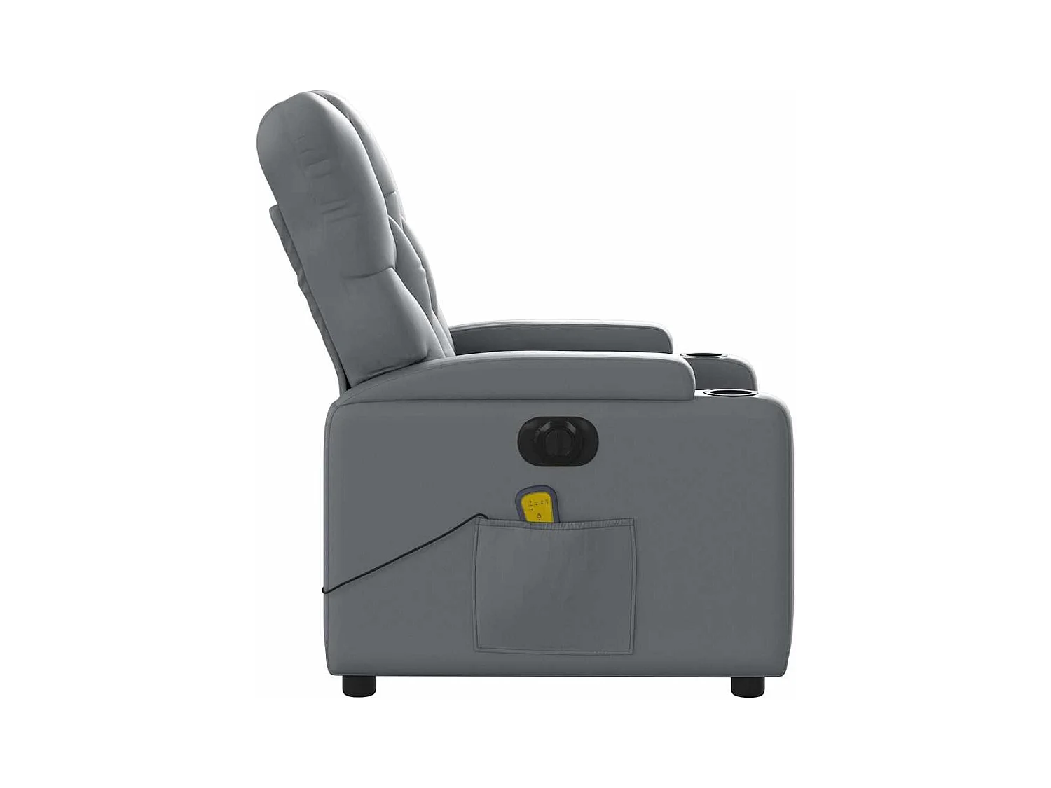 Sillón de salón | Silla | Sillón de masaje reclinable eléctrico cuero sintético gris SHL2796