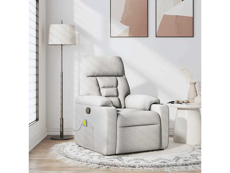 Sillón de salón | Silla | Sillón de masaje reclinable de tela gris nube SHL2947