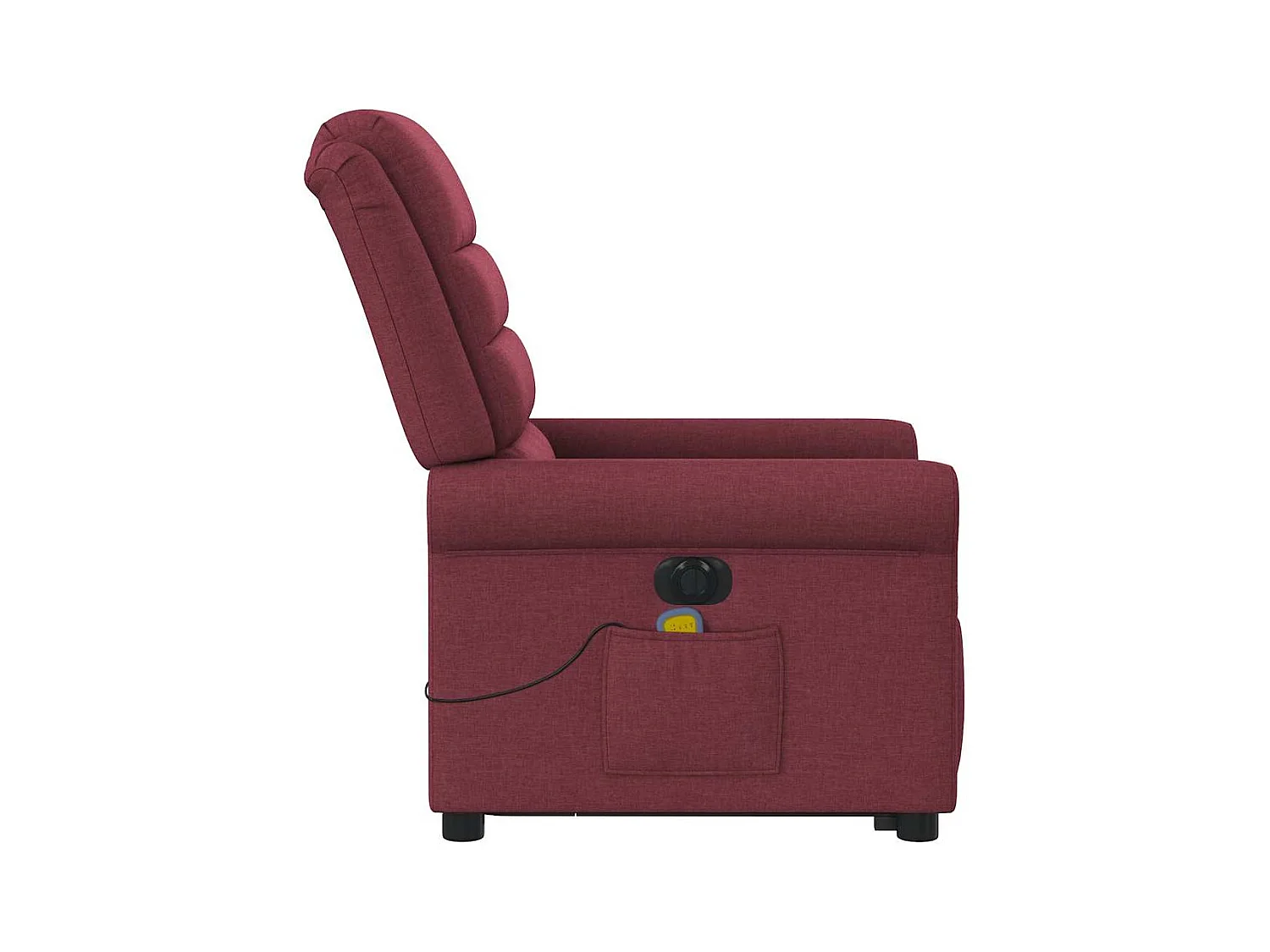 Sillón de salón | Silla | Sillón de masaje reclinable eléctrico tela rojo tinto SHL7837