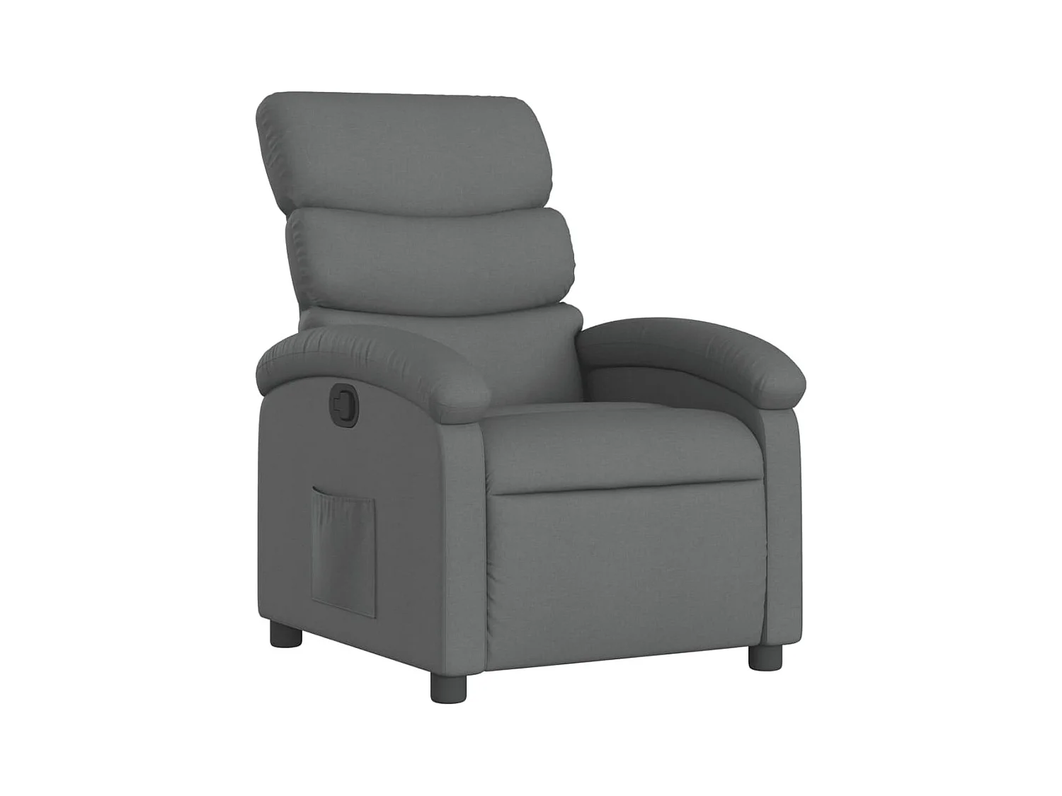 Fauteuil inclinable-Chaise de relax-Fauteuil salon gris foncé tissu SHL4169