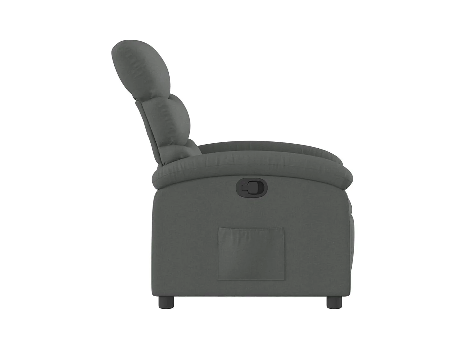Fauteuil inclinable-Chaise de relax-Fauteuil salon gris foncé tissu SHL4169