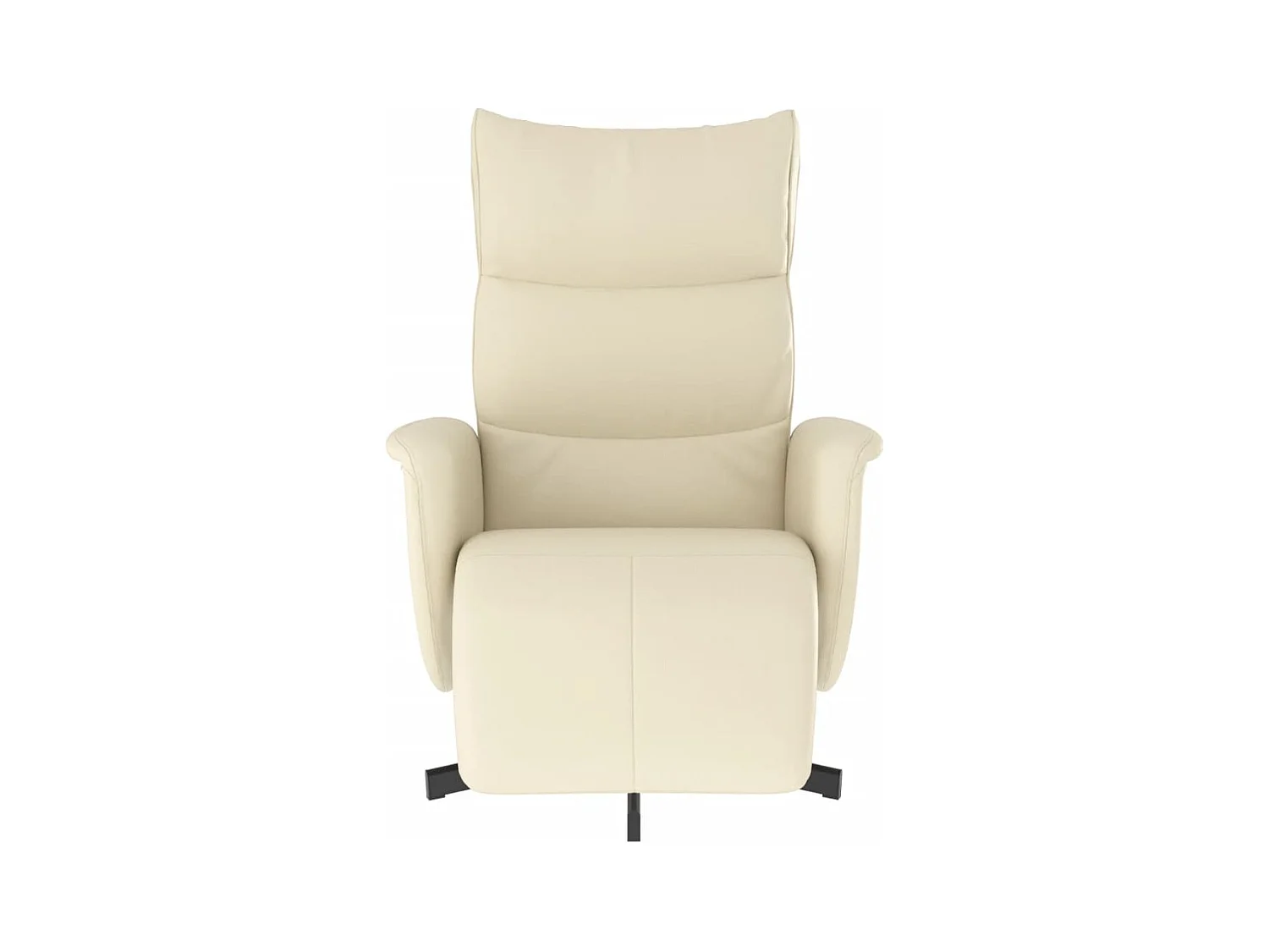 Sillón de relax | Sillón reclinable con reposapiés cuero sintético color crema SHL8707