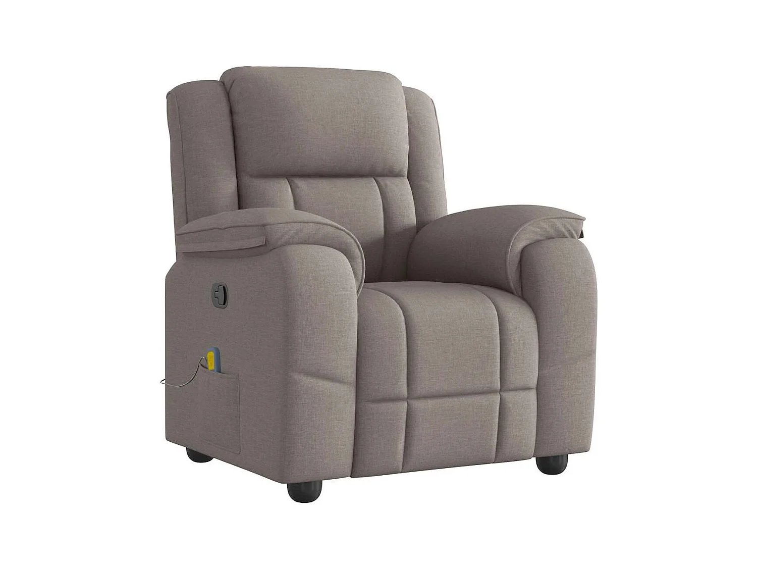 Fauteuil inclinable-Chaise de relax-Fauteuil de Massage Taupe Tissu SHL3182