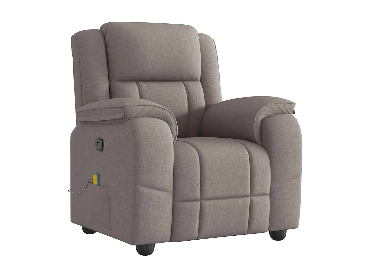 Fauteuil inclinable-Chaise de relax-Fauteuil de Massage Taupe Tissu SHL3182