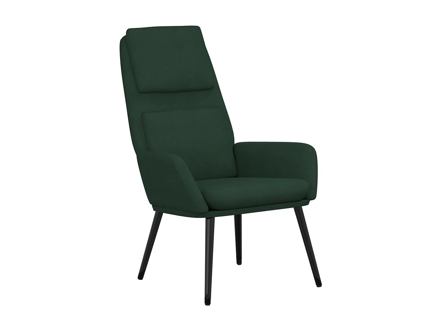 Chaise de relaxation-Fauteuil de Salon Vert foncé Tissu SHL4983