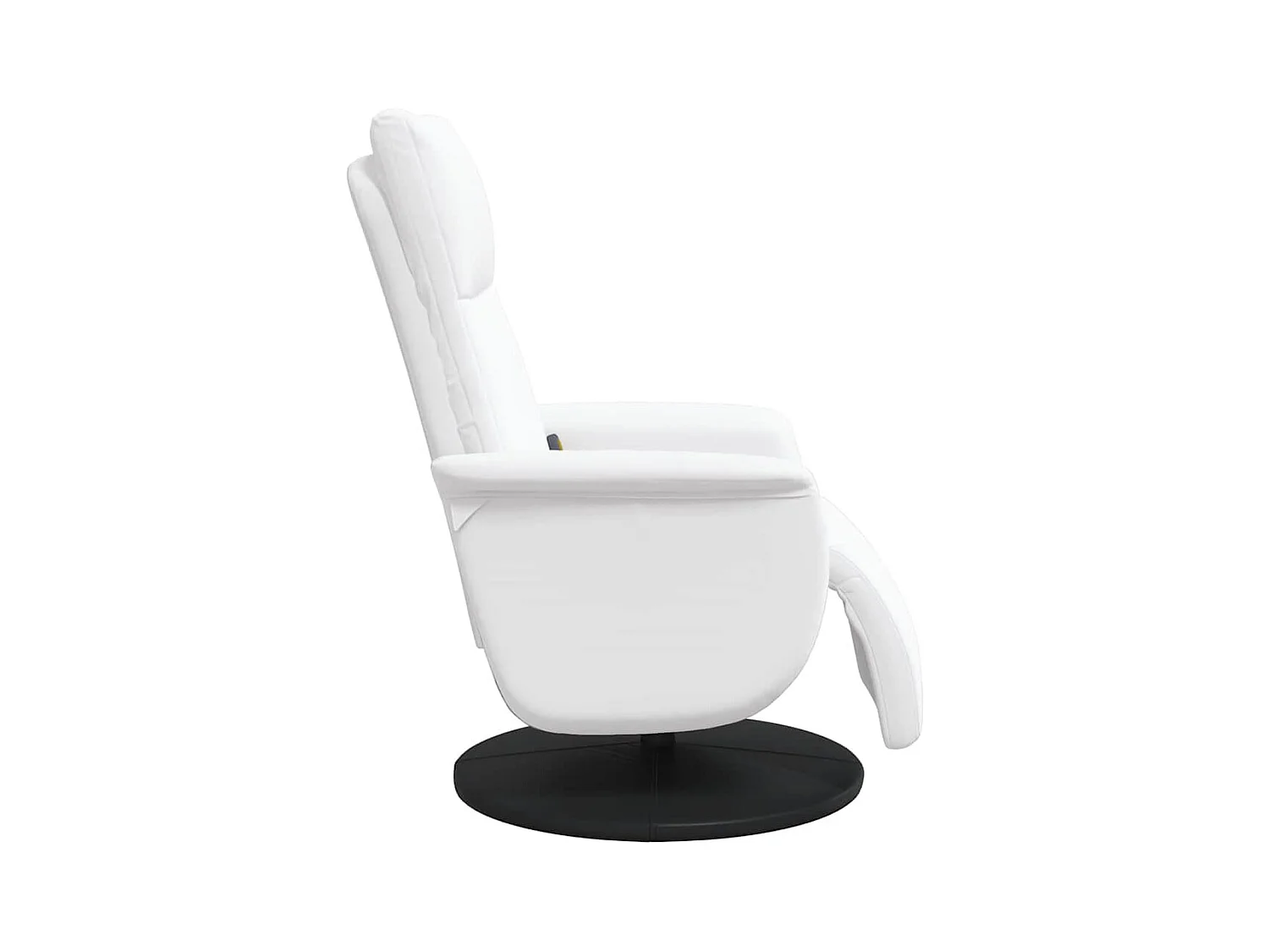 Sillón de relax | Sillón reclinable masaje con reposapiés cuero sintético blanco SHL7784