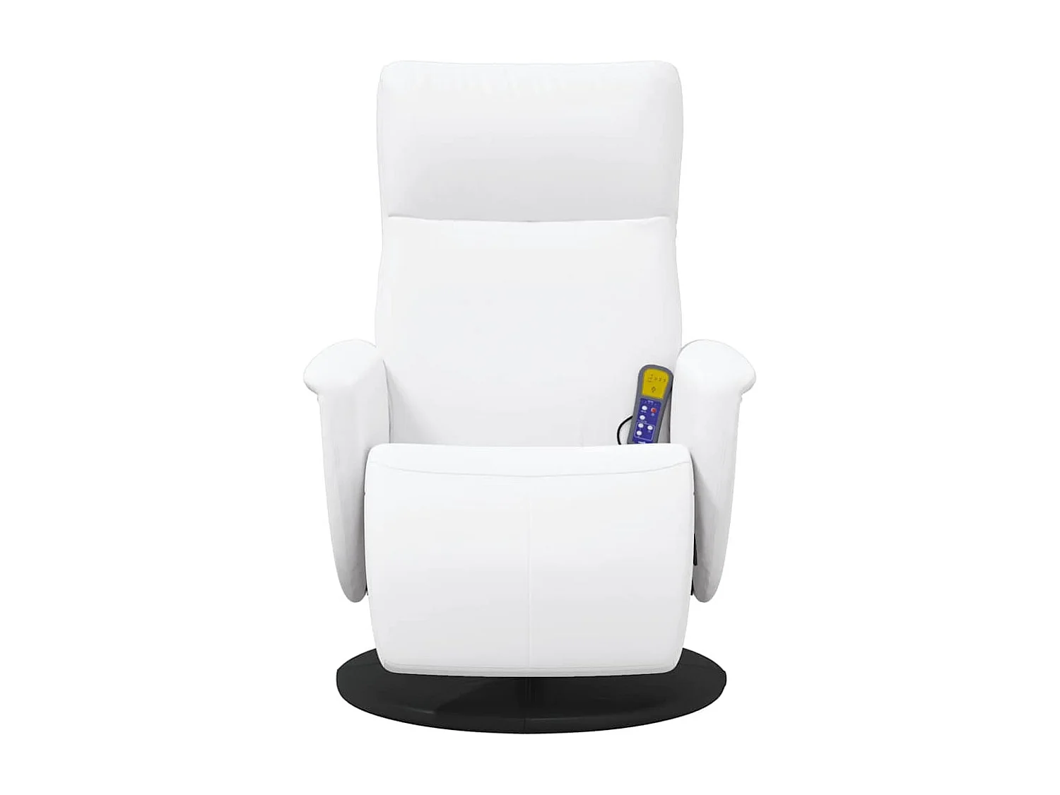 Massagesessel mit Fußteil Weiß Kunstleder SHL86426