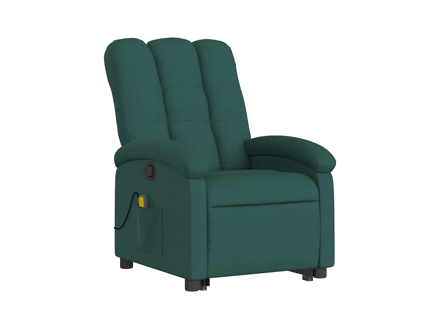 Silla de masaje reclinable de pie de tela verde oscura SHL2993