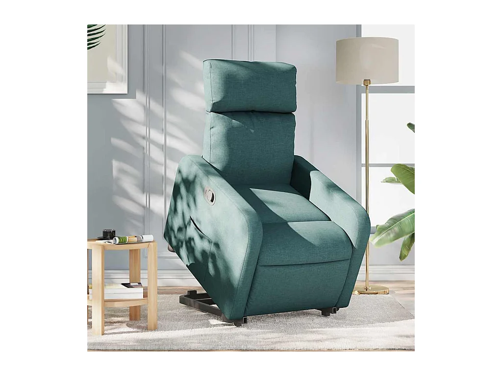 Sillón de relax | Silla | Sillón reclinable elevable tela verde oscuro SHL4770