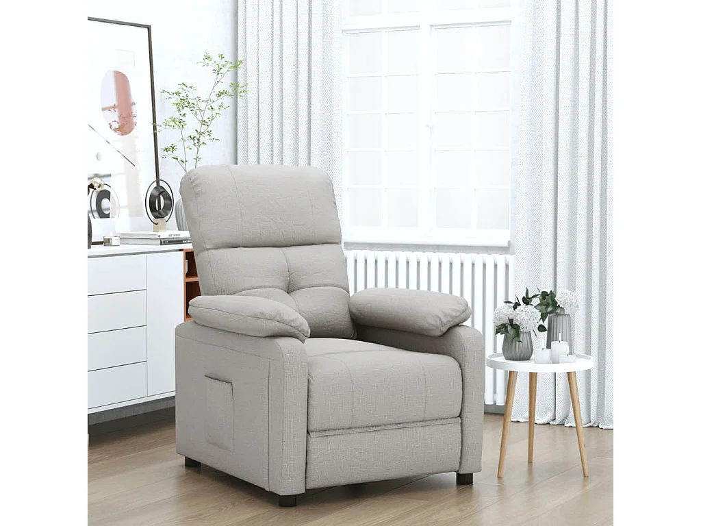 Relaxsessel | Lounge Sessel für Wohnzimmer Taupe Stoff SHL95663
